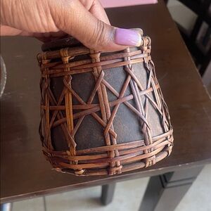 Woven Brown Basket Accent